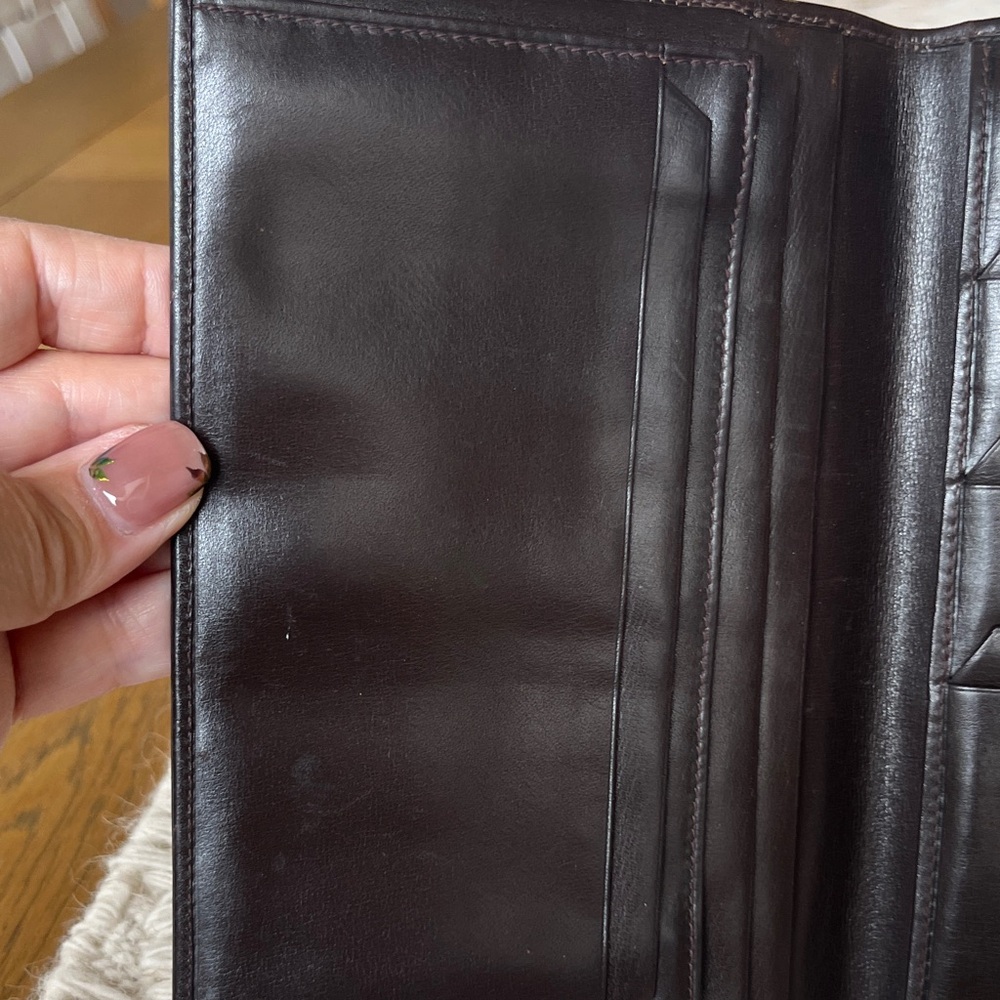 Celine Vintage Dark Leather wallet notebook holder - Picture 7 of 10